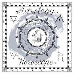 Astrology set for zodiac sign Capricorn or Goat