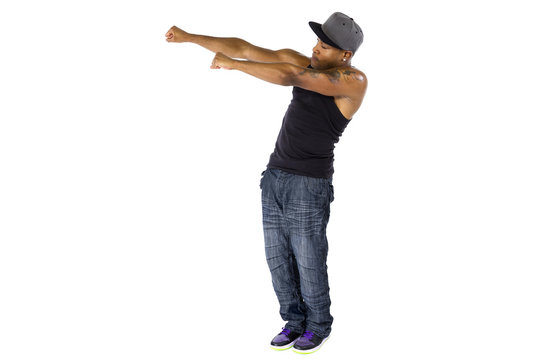 Fit Hip Hop Dance Instructor Or Musician With Mic Tattoo Advertising Something