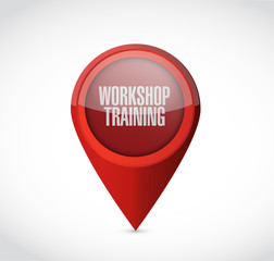 Workshop training pointer sign concept