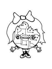 girl female woman lips ribbon sweet sexy cute robot cyborg technology future science fiction nice pink