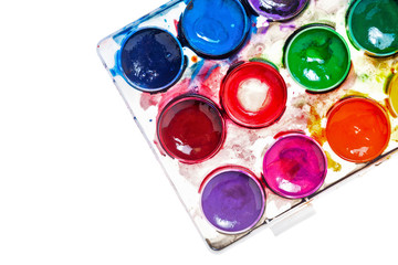 Watercolor paints. Paintbox