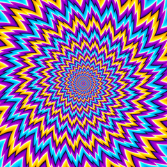 Abstract colorful  background with optical expansion illusion