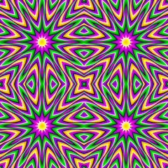 Abstract green seamless pattern (motion illusion)