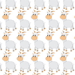 Vector of Cute Goat for background