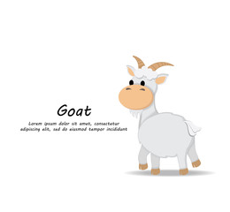 Vector of Cute Goat