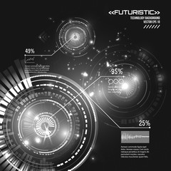Futuristic abstract background,interface, HUD,  vector 