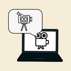Movie  icon and technology, vector design
