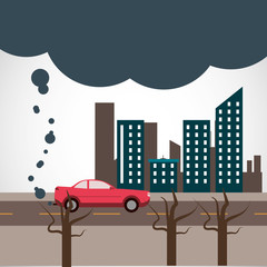 Graphic design of pollution