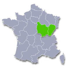Obraz premium bourgogne franche comté région de france