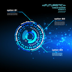 Futuristic interface infographics, HUD,  vector background