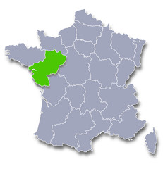 Obraz premium pays de la loire région de france