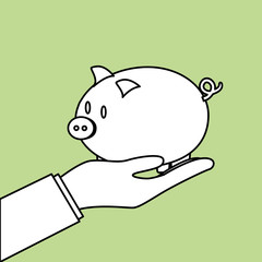 money  icon over white background, vector illustration