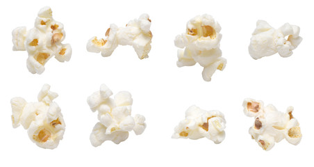 Popcorn set isolated on white background