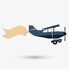 Airplane illustration design, editable vector