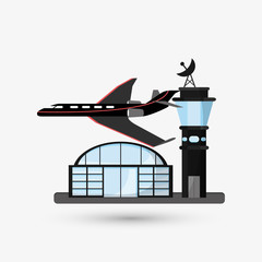 airport illustration design, editable vector