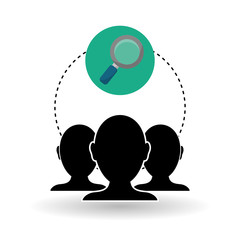 Flat illustration about digital marketing design 