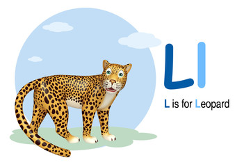 Leopard with alphabet