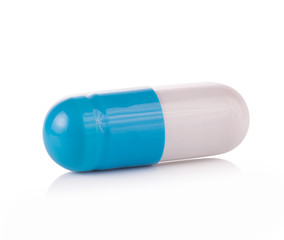 pills capsules isolated on white background