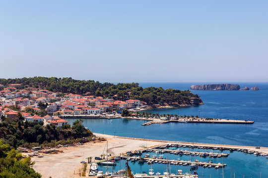 Pylos city and port in Peloponnese, Greece