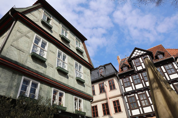 Fachwerkhäuser in Wernigerode. Sachsen-Anhalt