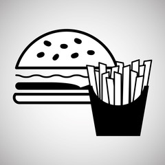 Flat illustration about fast food design 