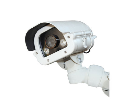 Security Camera or CCTV isolate on white background .