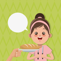 Obraz na płótnie Canvas Illustration of kids menu, vector design, food and nutrition related