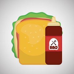Flat illustration about fast food design 