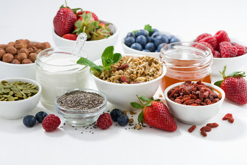 foods for healthy nutrition and fresh berries
