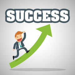 Flat illustration about success design, business related