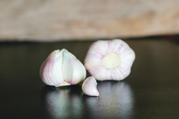 Garlic on the table