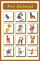 Obraz premium pet animal chart