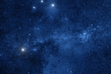 Fototapeta na wymiar Milky way stars and star-dust in deep space / cosmos.