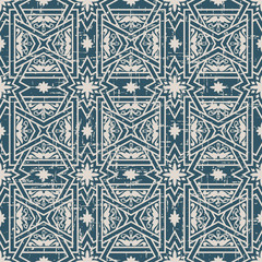 Seamless worn out antique background 026_cross bar square star flower