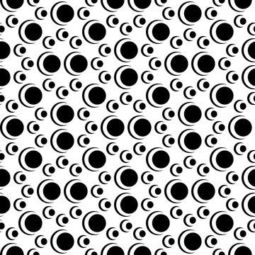 Vector hipster seamless geometry pattern, black and white abstract geometric background, subtle pillow print, monochrome retro texture, modern fashion design