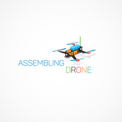 Obraz na płótnie Canvas Assembling drone.