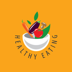vector logo healthy eating