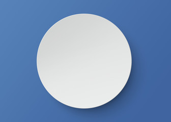 Blue plate on whitebackground with clipping path.