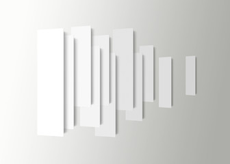 overlapping White squares isolated over a white background