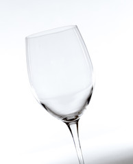 Wine Glass Empty on bright background
