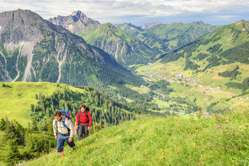 Bergwanderer im Kleinwalsertal