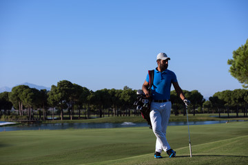 golfer  portrait at golf  course