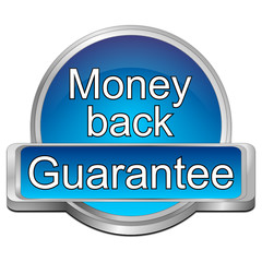 Money back Guarantee button - 3D illustration