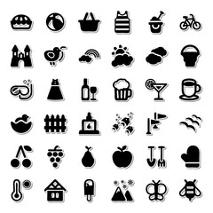 Obraz premium Four seasons icon set