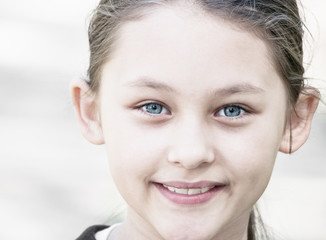 Portrait of a girl smiling