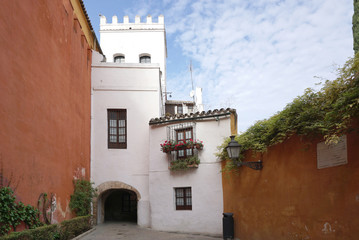 Beautiful old building in old town of Spain