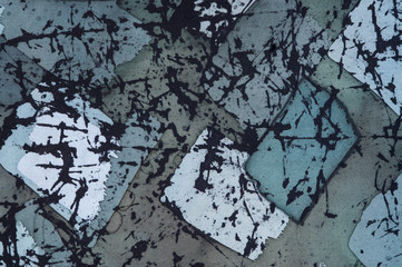 Abstraction, fragment, hot batik, background texture, handmade on silk, abstract surrealism art