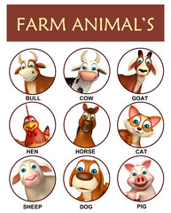 farm animal chart