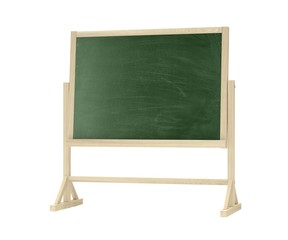 green blackboard, chalkboard isolated on white. 3d rendering.