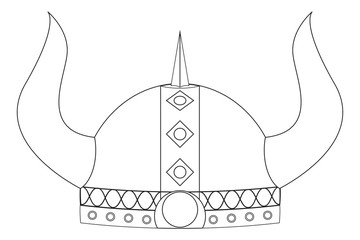 Viking helmet with horns.